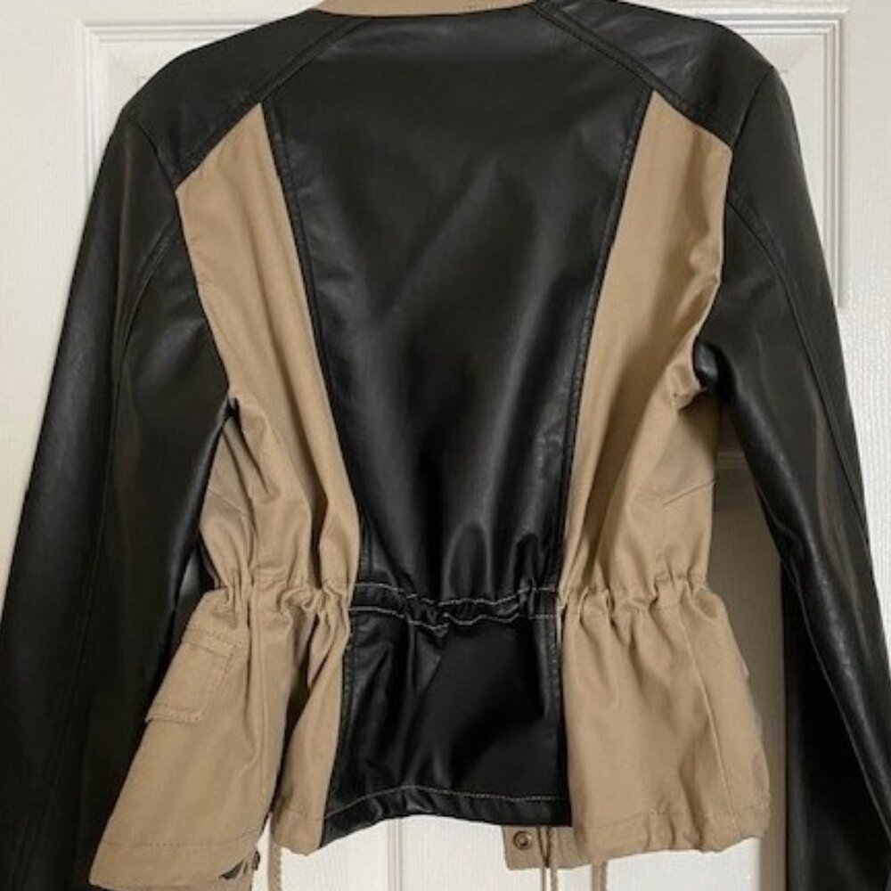 Two-Toned Black And Khaki Jacket - image 2